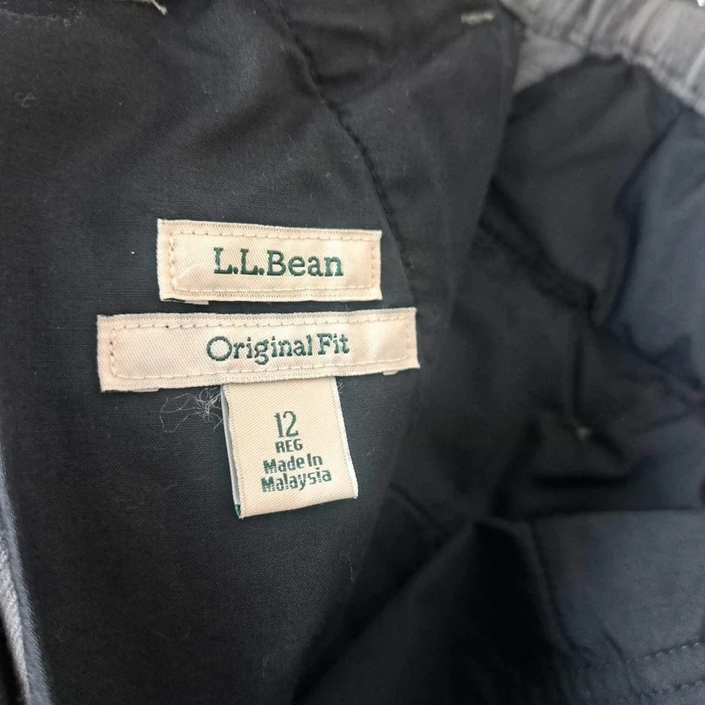 LL Bean Jeans Women  Size 12 Original Fit Straight Gray Stretch Corduroy‎ 28x28